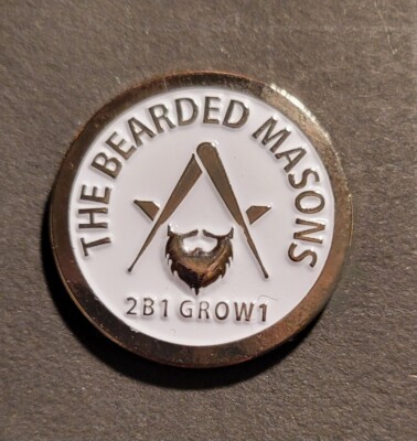 BEARDED MASON 2 B 1 GROW 1 LAPEL PIN MASONIC .