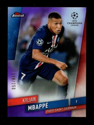 2019-20 TOPPS FINEST PURPLE REFRACTOR #89 KYLIAN MBAPPE 138/250 FRANCE
