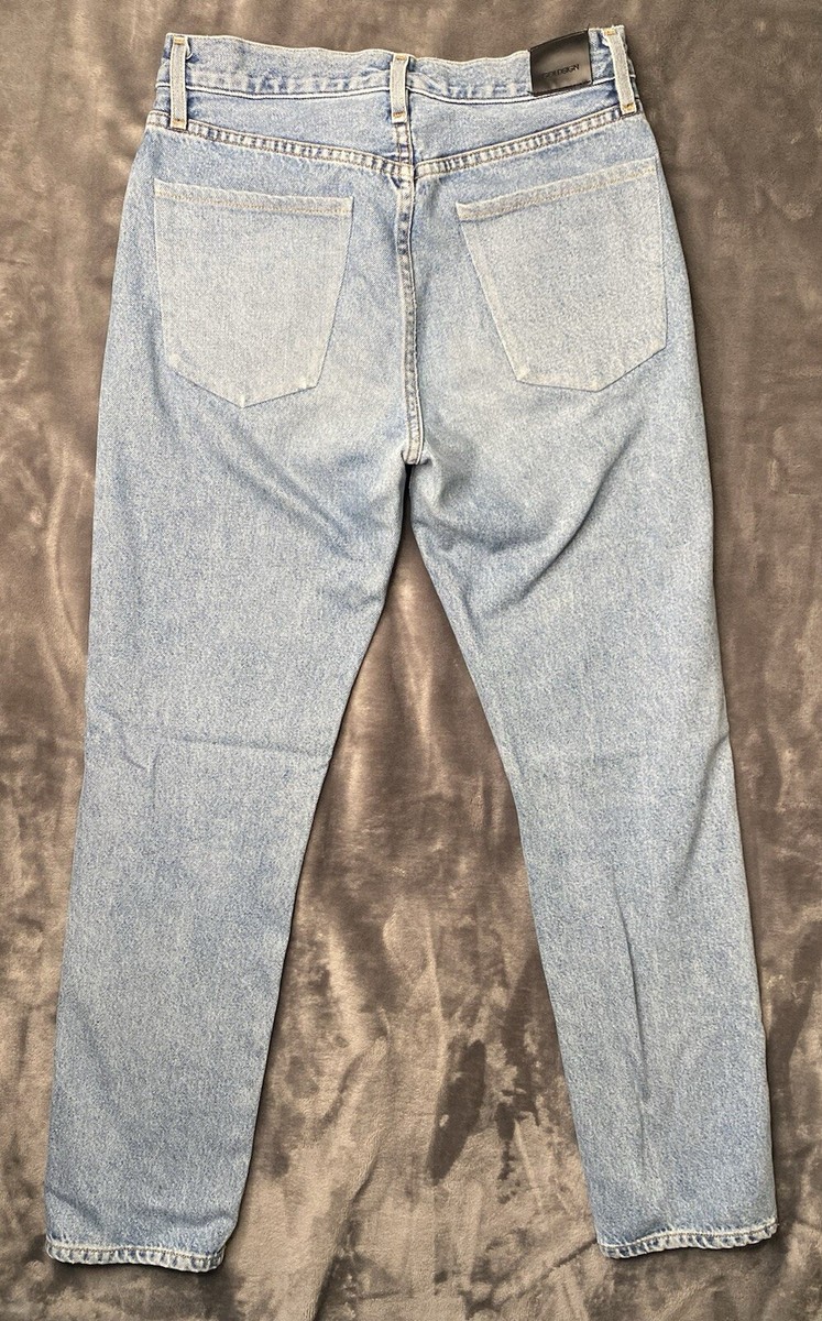 Goldsign Button Fly High Rise Jeans Women's 26 Blue Straight