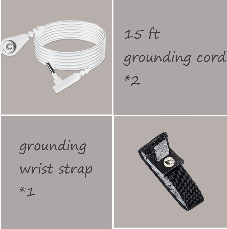 Funda de almohada 13 % fibra plateada con cable de conexión conexión a tierra/poner a tierra Foto 3 de 4