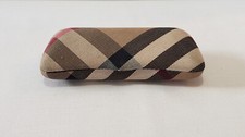 Burberry Glasses Case 6" Plaid Nova Check Designer Eyeglass Sunglass Fabric Hard