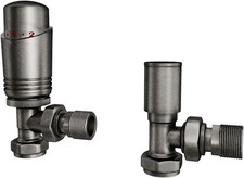 UK Radiators Thermostatic TRV Radiator Valves 1/2"x15mm Angled/Corner *TRVPack*