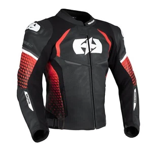 Oxford Products Nexus 1.0 Leather Motorcycle MS Jacket Black Red