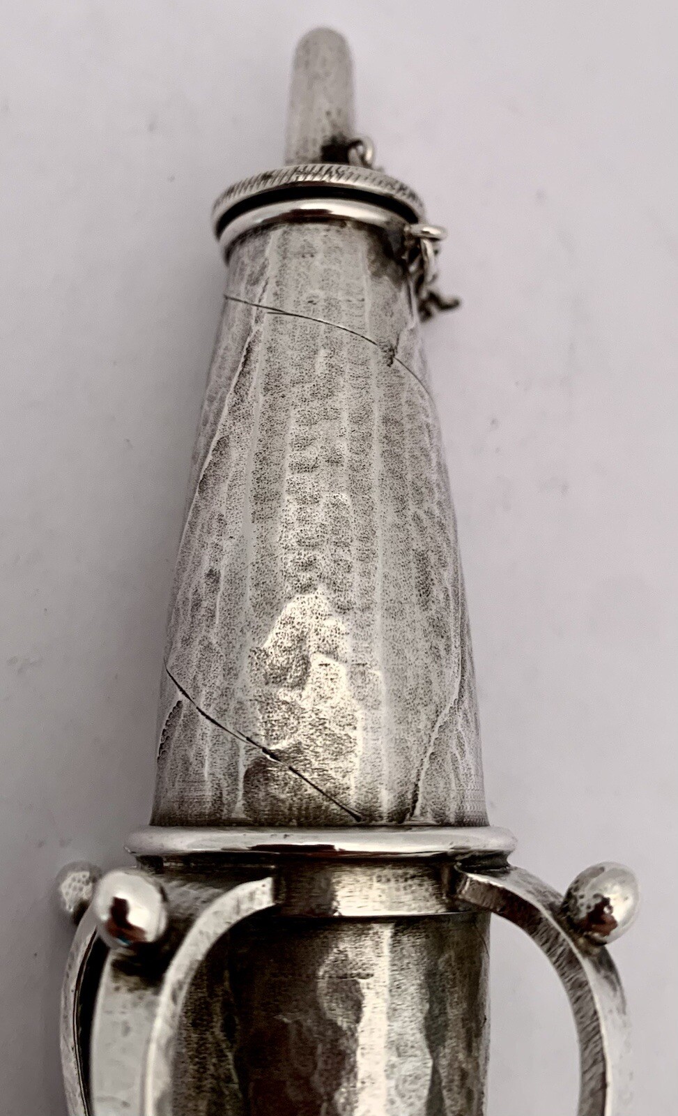 RARE DOMINICK HAFF AESTHETIC FIGURAL TOBACCO CIGAR FORM STERLING CIGAR LAMP