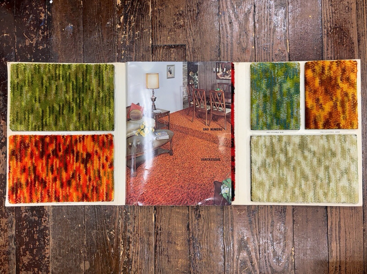 Vintage 1960s Carpet Showroom Book JORGES Carpet Mills Inc 13.5x11