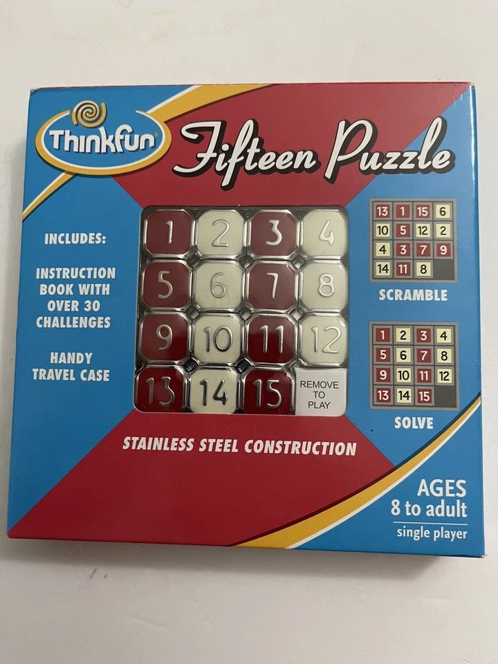 ThinkFun Fifteen Puzzle - Classic Puzzle Game, Perfect for Travel, Can Fit in - Image 3 of 4