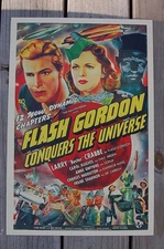 Flash Gordon Conquers The Universe Lobby Card Movie Poster Larry Buster Crabbe