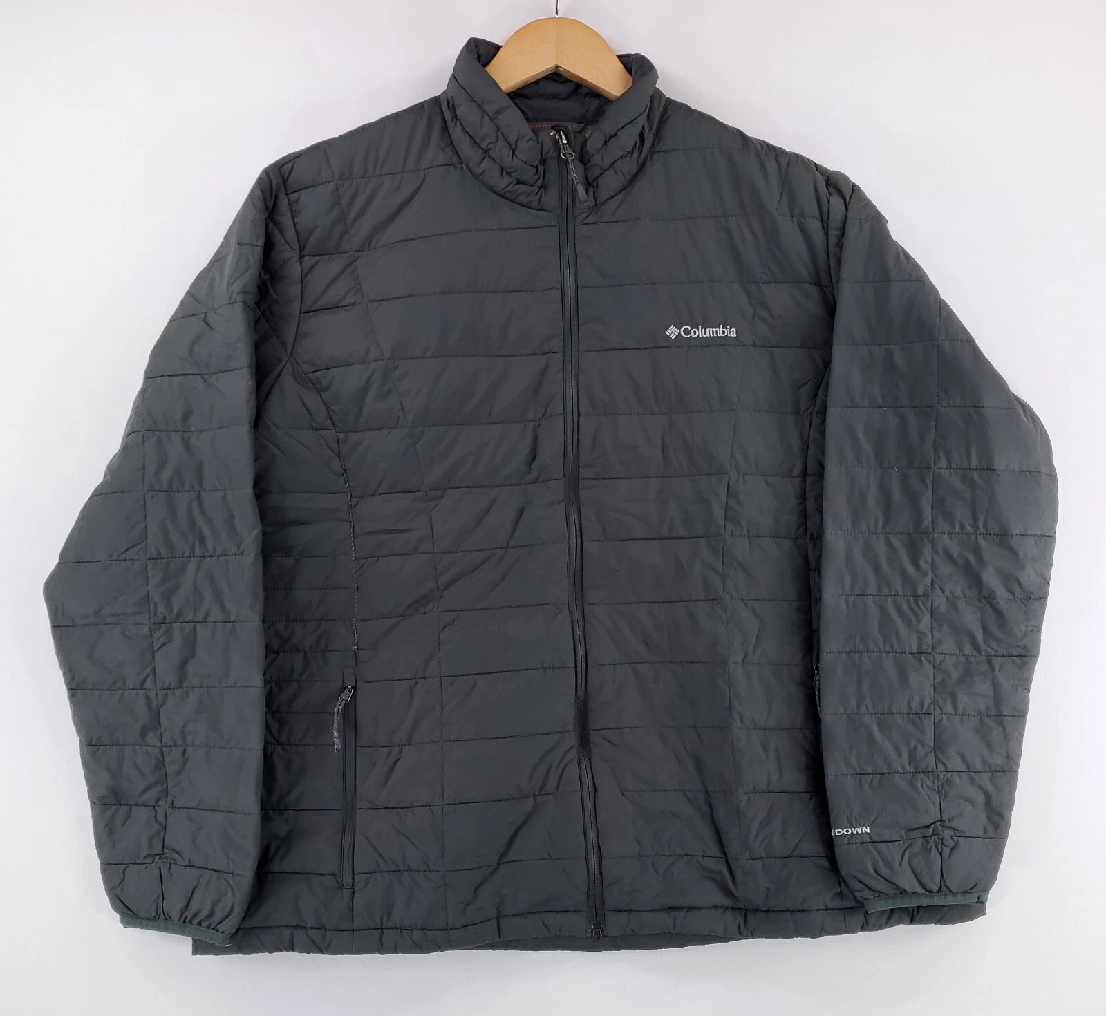 Columbia Omni-Heat 590TD TurboDown Full Zip Jacket Gray Mens XXL