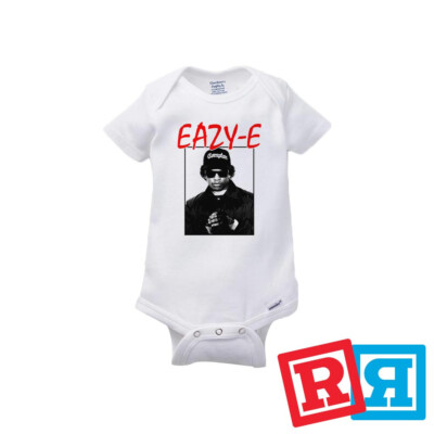 Eazy E NWA Gerber Baby Onesie  Cotton Unisex White Short Sleeve Bodysuit