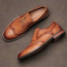Fashion Men Dress Business Shoes Lace Up Flats Male Footwear Big Size 40-47
