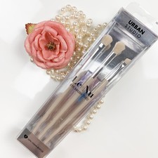 Urban Studio Le Nu Collection Eye Brush Trio 3pc Set Eyeshadow Eyeliner Eyebrow