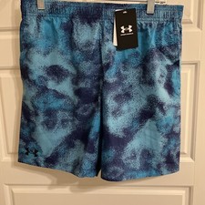 NEW Under Armour Boys UA Woven Painted Shorts Size XL Youth With Pockets