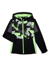 New Russell Boys' Size 10-12 Active Woven Performance Windbreaker Jacket Hooded