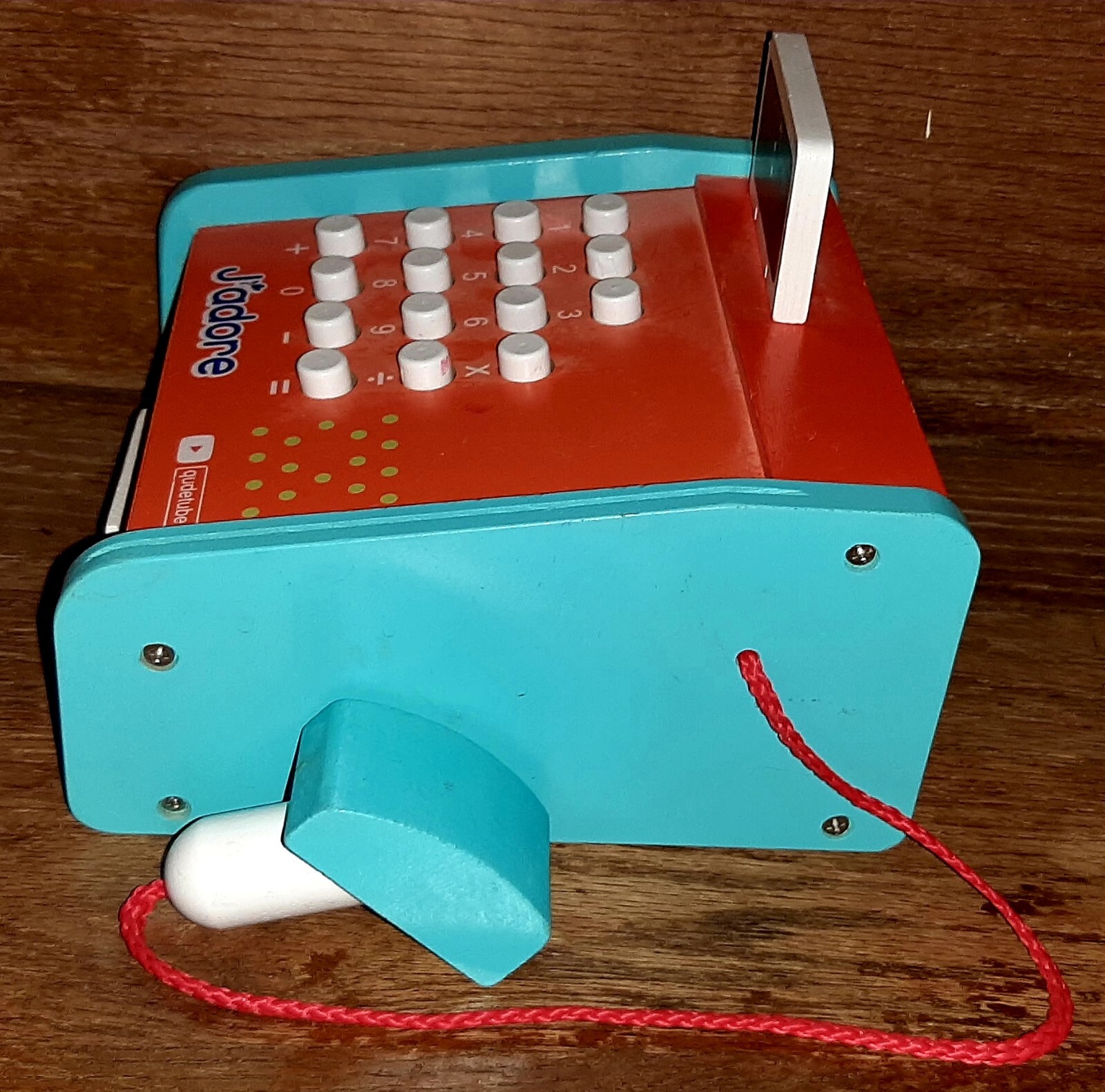 как выглядит Jadore Wood Cash Register Grocery Scanner Pretend Play Toy фото