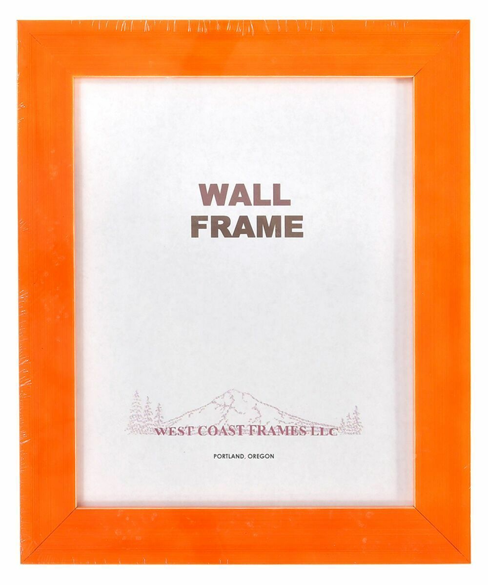 Tropical Orange Picture Frame - Solid Wood - Moulding width 1-1/4