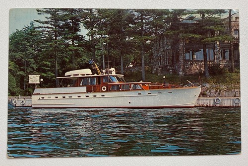 Vintage Postcard Aboard the Yacht Mercury 1961 Posted 1968