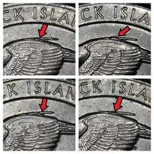 2018-P Block Island Lot x4 Die Chip Feather Error/Variety Washington ATB Quarter