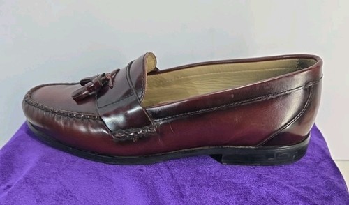 G H Bass & Co Weejuns Herren Burgund Leder Halbschuhe Schuhe mit Quasten Größe 11,5 M - Bild 6 von 9