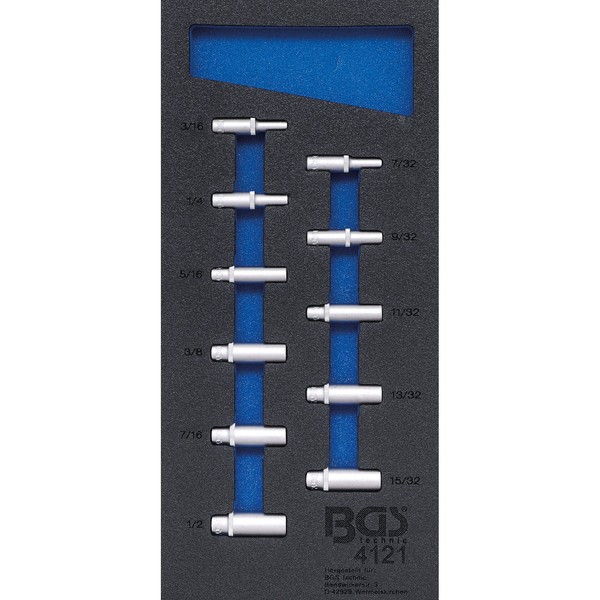 "Bgs Werkstattwageneinlage 1/3: SteckschlüSsel-EinsäTze Sechskant 6,3 Mm (1/4\") I"-image