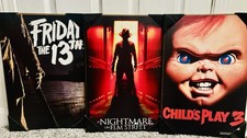 Child’s Play 3 Friday the 13th & Nightmare on Elm Street Wood Sign Wall Art Set