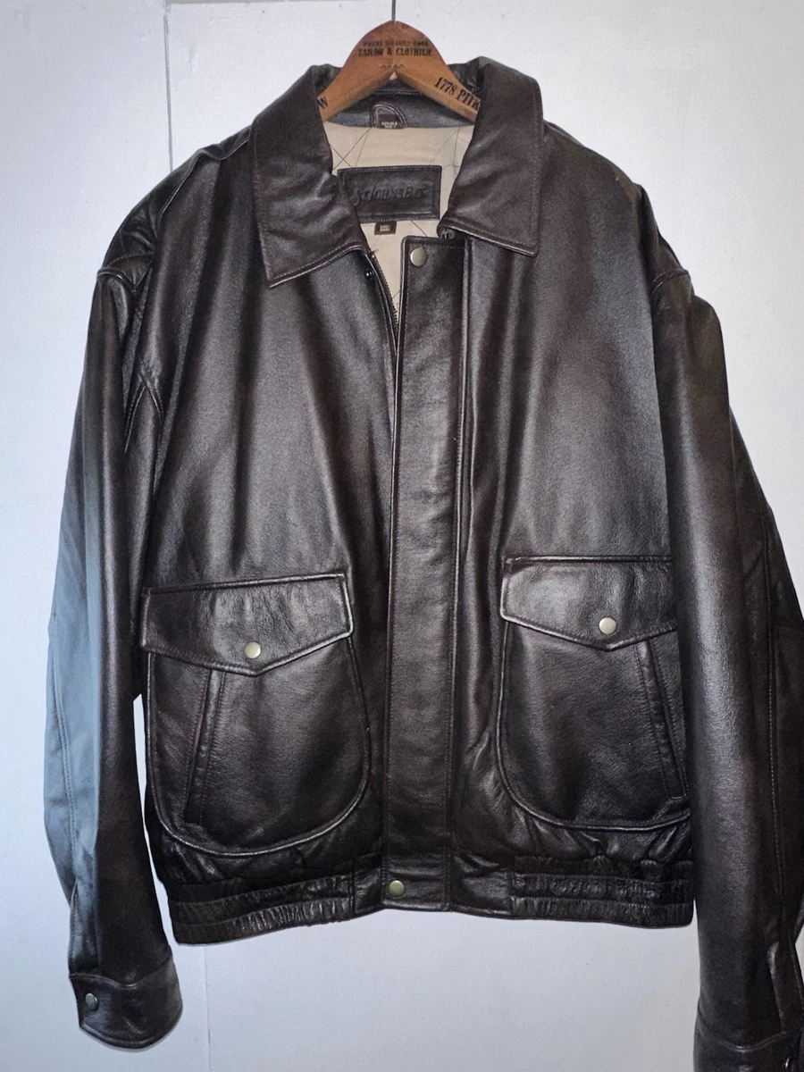 St. John's Bay Leather Outer Shell Brown Coats, Jackets & Vests