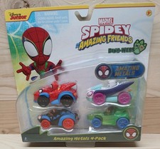 Disney Jr Marvel Spidey and His Amazing Friends Amazing Metals 4 Pack Vehicles