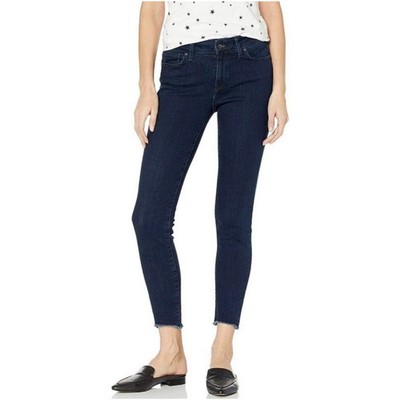 Mavi Adrianna Ankle Mid Rise Super Skinny Raw Hem Jeans Size 25 Dark Wash 