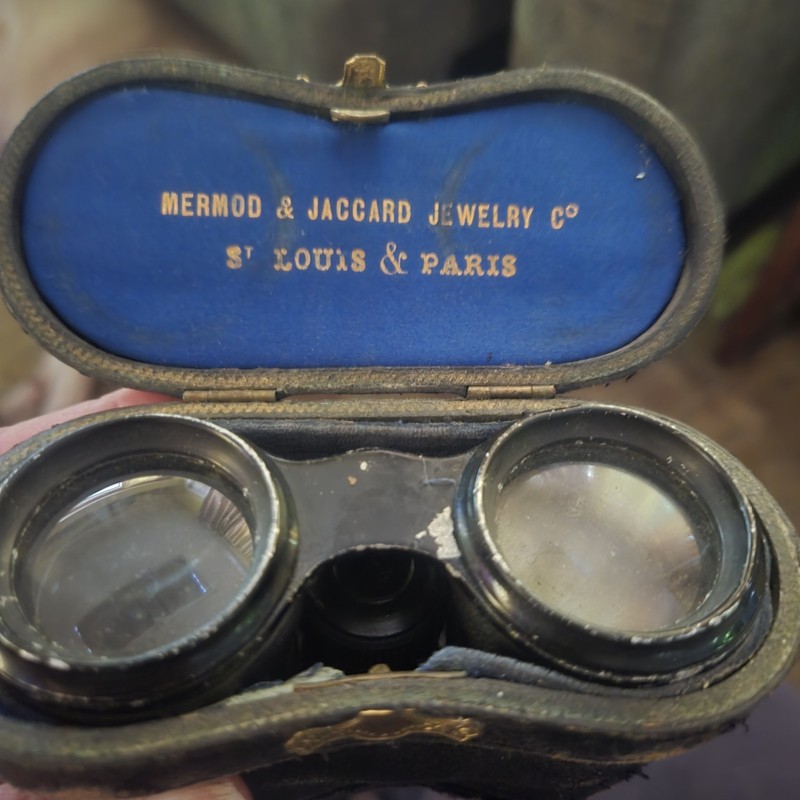 Antique Vintage Opera Glasses Binoculars Mermod & Jaccard Jewelry Paris Engraved