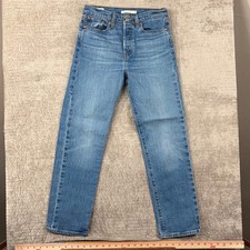 Levis Wedgie Straight Jeans Womens 26 Blue High Rise Button Fly 34964-0073