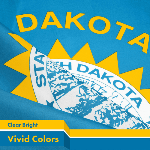 South Dakota SD State Flag 3x5 Ft LiteWeave Pro Series Printed 150D - Bild 3 von 5