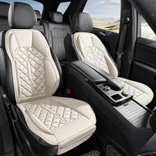 Car Seat Covers, Premium Perforated Napa front row two seats light beige