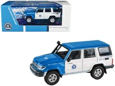2014 Toyota Land Cruiser 76 RHD Blue White JAF 1/64 Diecast Model Paragon