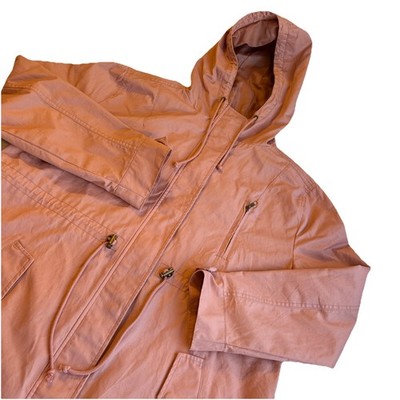 Design by Olivia Hooded Lined Utility Jacket Dusty Rose Women s 2XL