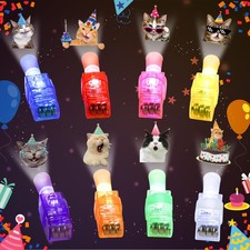 48PCS Finger Lights, Cat Theme Party Favors, Finger Flashlights Bulk for , Li...