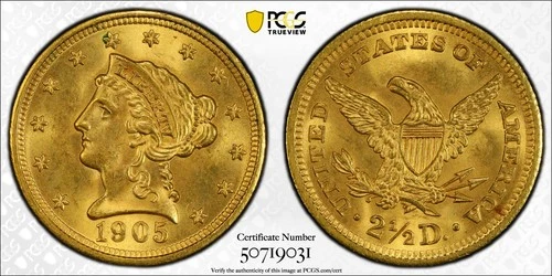 Photo of a 1905-P Liberty Half Eagle from an eBay listing that sold on Jul 16, 2026