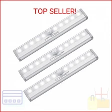 VYANLIGHT Motion Sensor LED Under Cabinet Lights, 10 LED Light Strips for Closet