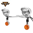 Chrome Passing Turn Signals Light Bar for Honda Shadow ACE 750 1100 VT1100C