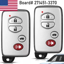 2 for Toyota Avalon Camry Corolla Smart Keyless Remote Key Fob 271451-3370
