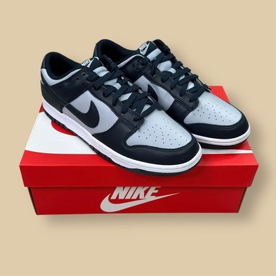 Vintage Y2K Nike Dunk Low Mens 10 Georgetown Navy Blue Grey Shoes DD1391-003 NWT