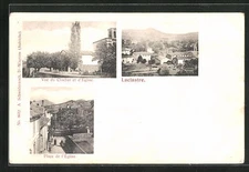 CPA Piegros-la-Clastre, Vue du Clocher et d´Église, Place de l´Église, vue géné 