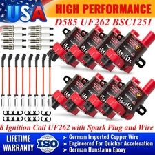 8 Ignition Coil+Spark Plug+Wire For 2001-05 GMC Sierra 1500 5.3/4.8/6.0L V8 2003