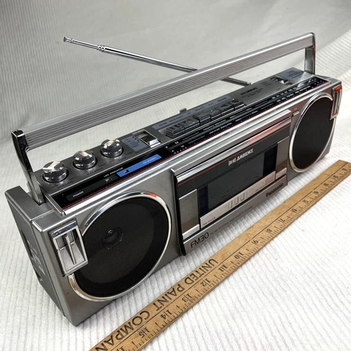 Panasonic RX-FM30 Boombox AM/FM Stereo Cassette Recorder 2-Way 4-Speaker Syst