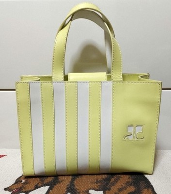 Courreges handbag in yellow USED From Japan #T2014