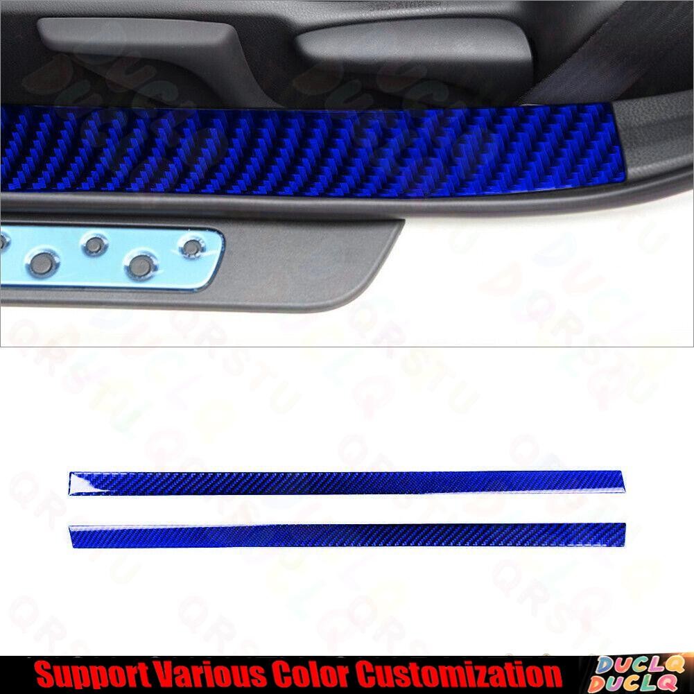 For Toyota 86 Subaru BRZ Carbon Fiber Interior Door Sill Accent Cover Trim Strip