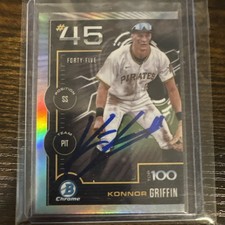 Konnor Griffin Autographed 2025 Bowman Chrome Scouts Top 100 #BTP-45 Pirates