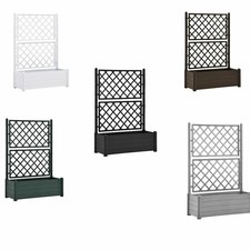 Garden Planter with Trellis PP Raised Bed Flower Pot Baskets Plant Climbing