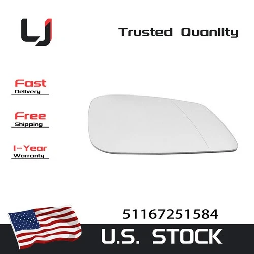 Mirror Glass Heated Passenger Right Side For BMW F10 528i 550i 535i xDrive 09~16