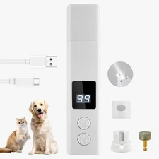 Dog Nail Grinder-Professional 4-Speed Electric USB Rechargeable Pet Nail Trim...