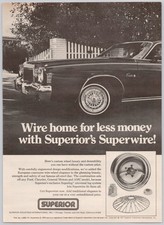 1977 Superior Superwire Wheel Print Ad Chrysl...