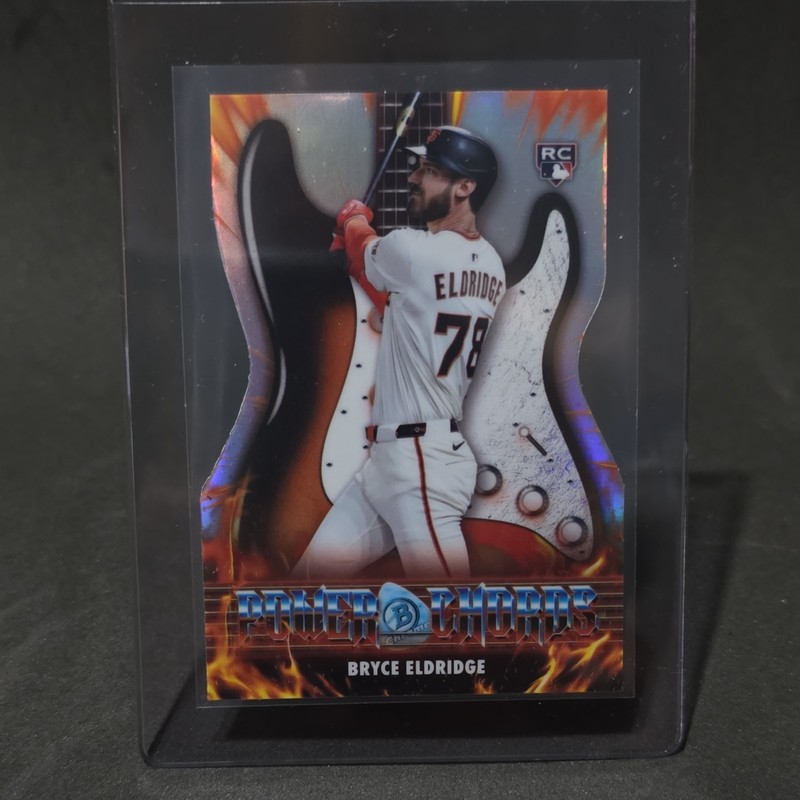 Topps Bowman Chrome 2026 Power Chords Bryce Eldridge RC Insert Giants #PC-16